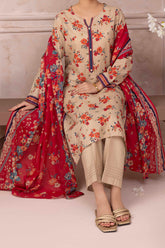 NUSL3210 Printed Lawn Suit - Unstitched 3Pc